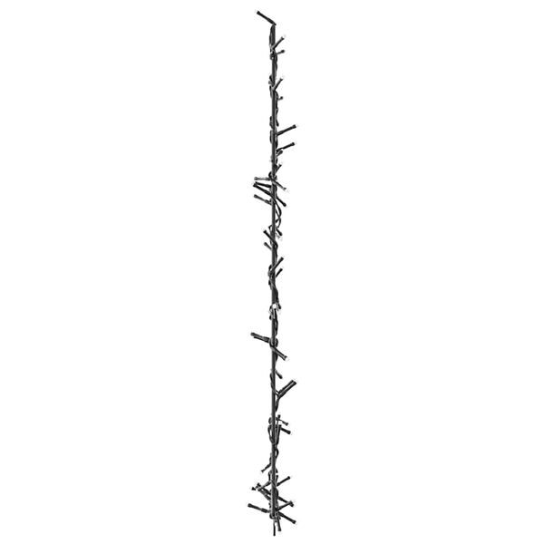 vidaXL Kalėdiniai žibintai Kalėdų eglutės siluetas 80 LED &scaron;iltai balta