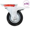 vidaXL Ratukai, 16vnt., 100mm, pasukami
