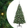 vidaXL Dirbtinė Kalėdų eglutė Žalia 210 cm PVC ir Plienas ir Plastikas