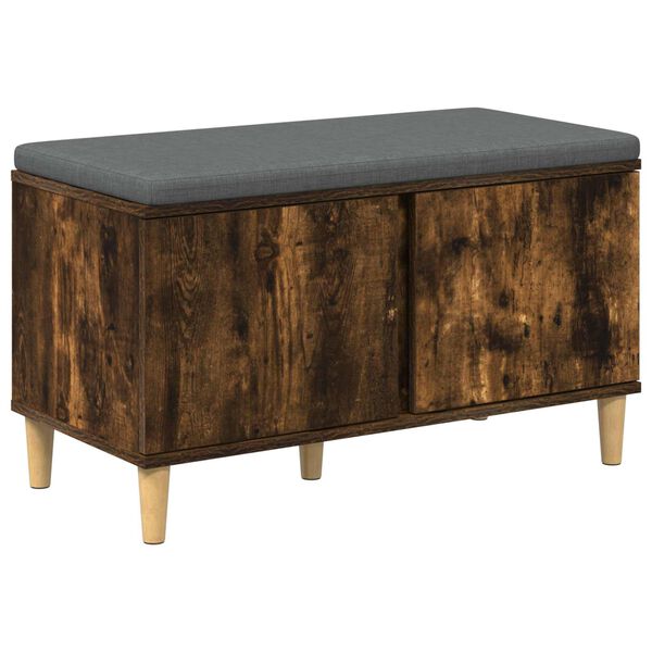 vidaXL Koridoriaus suolas su pagalve Rūkyta ąžuolas 80 x 38 x 46 cm