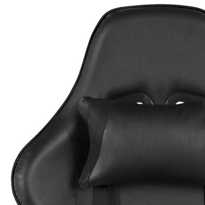 vidaXL Pasukama žaidimų kėdė, juodos spalvos, PVC