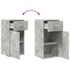 vidaXL Kabalas su stalčių Betono pilka 38 x 34 x 75 cm