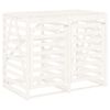 vidaXL Dviguba konteinerių pastogė, balta, pu&scaron;ies medienos masyvas