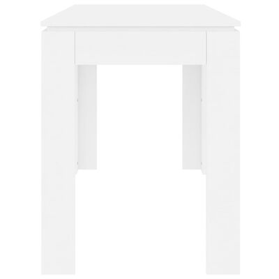 vidaXL Valgomojo stalas, baltos spalvos, 120x60x76cm, MDP