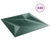 vidaXL Sienų plok&scaron;tės 48 pcs Star Žalias 50 x 50 cm XPS Putplastis