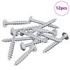 vidaXL Varžtas 12 pcs Sidabro 9,8 x 35 mm Geležis