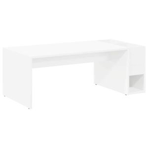 vidaXL Kavos staliukas Balta 101,5 x 50 x 37 cm Apdirbta mediena