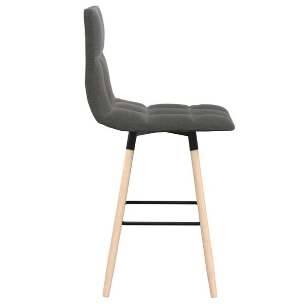 vidaXL Baro taburetės, 2vnt., &scaron;viesiai pilkos spalvos, audinys