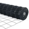 vidaXL Tvora su stulpais Pilka 1,6 x 10 m Plienas ir PVC