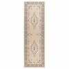 vidaXL Bėgimo kilimėlis FLORNES Austas Ekru ra&scaron;tas 67 x 150 cm PP 7 mm