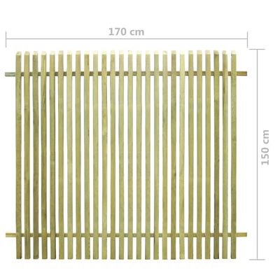 vidaXL Sodo tvora, 170x150cm, impregnuota pušies mediena