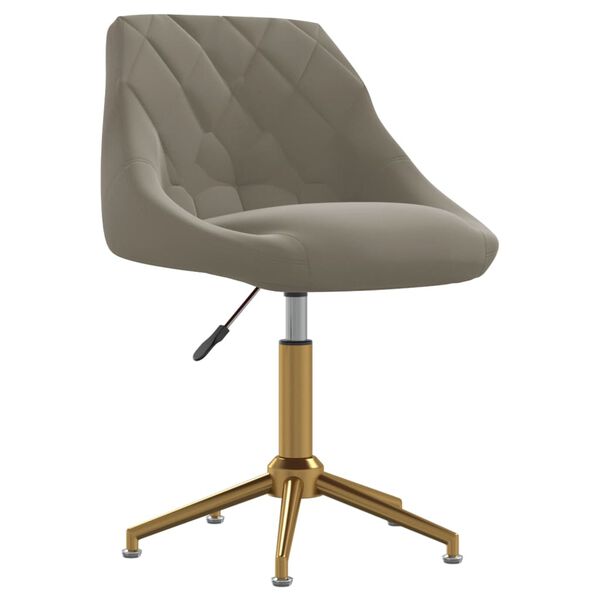 vidaXL Pasukamos valgomojo kėdės, 2vnt., &scaron;viesiai pilkos, aksomas