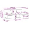 vidaXL Sofa 210cm Kreminė Metalas
