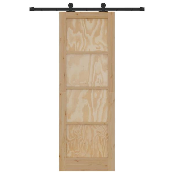 vidaXL Slankios durys ORKDAL Ruda 73,5 x 211 cm Kietos pu&scaron;ies mediena