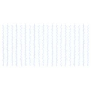 vidaXL Užuolaidų girlianda 600 LED &Scaron;alta balta 600 x 300 cm