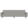 vidaXL Dvivietė sofa-lova, &scaron;viesiai pilkos spalvos, mikropluo&scaron;tas
