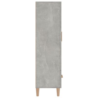 vidaXL Komoda, betono pilkos spalvos, 70x31x115cm, apdirbta mediena
