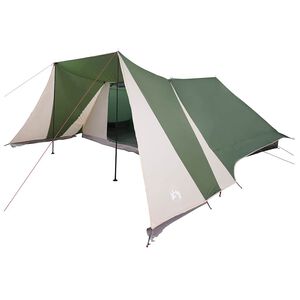 vidaXL Tipi palapinė su stogu Žalia 660 x 456 x 200 cm tafta