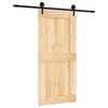 vidaXL Slankios durys Natūrali ir juoda 95 x 210 cm