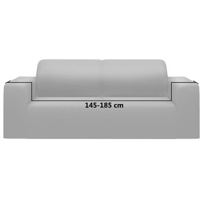 vidaXL Dvivietės sofos užvalkalas, pilkas, džersio poliesteris