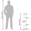 vidaXL Stovas augalams, 5 lentynos, baltas, 43x22x98cm, metalas