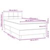 vidaXL Box Spring Lova su čiužiniu Juodas 100x210 cm aksomas