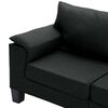 vidaXL Trivietė sofa, juodos spalvos, audinys
