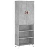 vidaXL Komoda, betono pilkos spalvos, 69,5x34x180cm, apdirbta mediena
