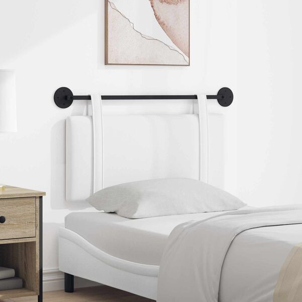 vidaXL Kabantysis galvūgalis Paprastas Baltas 100 x 55 x 5 cm audinys