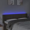 vidaXL Galvūgalis su LED, taupe spalvos, 147x16x78/88cm, audinys