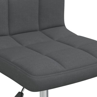 vidaXL Pasukama valgomojo kėdė, tamsiai pilka, audinys (334314)