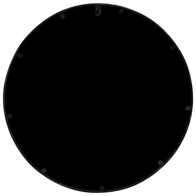 vidaXL Sodo veidrodis, juodos spalvos, 60x2,5cm, geležis, apskritas