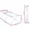 vidaXL Sulankstoma Kempingo Lova 2 pcs Pilka 193 x 69 x 45 cm