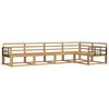 vidaXL Lauko sofos komplektas 5 pcs Balta 327 x 168,5 x 73 cm