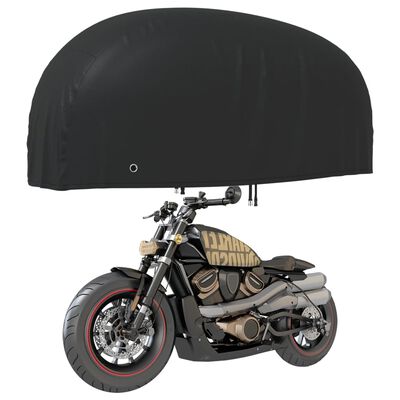 vidaXL Motociklo uždangalas, juodas, 220x95x110cm, 210D oksfordas