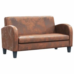 vidaXL Dvivietė sofa, dirbtinė zom&scaron;os oda, ruda