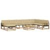 vidaXL Lauko sofos komplektas 9 vnt. Balta ir kreminė