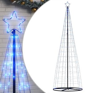 vidaXL LED Kalėdų eglutė 550 LED Mėlyna 300 cm