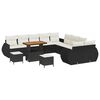 vidaXL Sodo Sofų Rinkinys 13 vnt. Juoda poliratanas