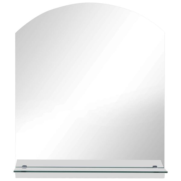 vidaXL Sieninis veidrodis su lentyna, 30x50cm, grūdintas stiklas