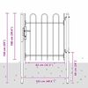 vidaXL Tvora vartai Pilka 100 x 100 cm Pudruota plienas