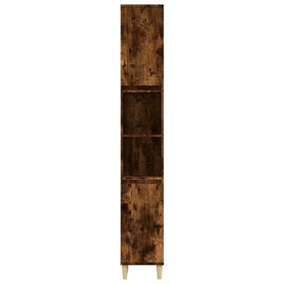 vidaXL Vonios kambario spintelė, dūminio ąžuolo, 30x30x190cm, mediena