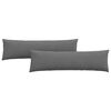 vidaXL Sofa Pagalvės 2 pcs Tamsiai pilka 145 x 40 cm audinys