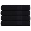 vidaXL Pirties rankšluosčiai, FROGN, 4 vnt., juodi, 80x200 cm, 360 g/m²