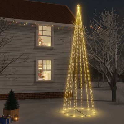 vidaXL Kalėdų eglutė, 230x800cm, kūgio formos, 1134 šiltos baltos LED
