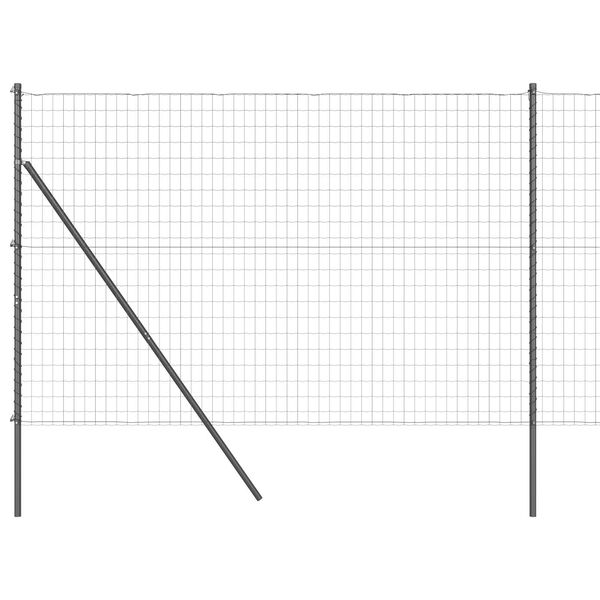 vidaXL Tvora su stulpais Pilka 1,5 x 10 m Plienas ir PVC
