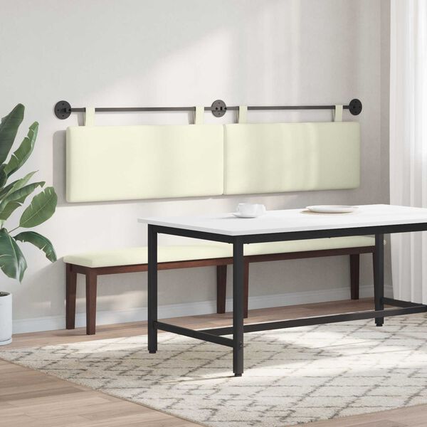 vidaXL Kabantysis galvūgalis Paprastas Kreminė 210 x 55 x 5 cm