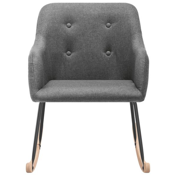 vidaXL Supama kėdė, &scaron;viesiai pilkos spalvos, audinys