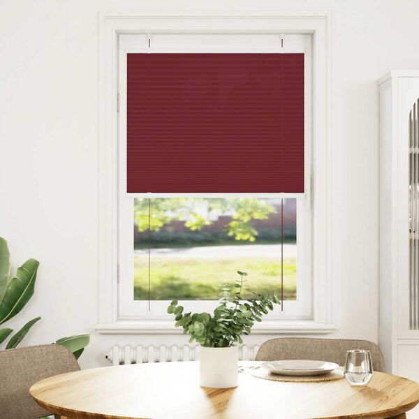 vidaXL Plisuota žaliuze Bordo raudona 75x150 cm Audinio plotis 74,4 cm