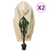 vidaXL Uždangalai augalams su užtrauktukais, 2vnt., 3,93x3,5m, 70g/m&sup2;